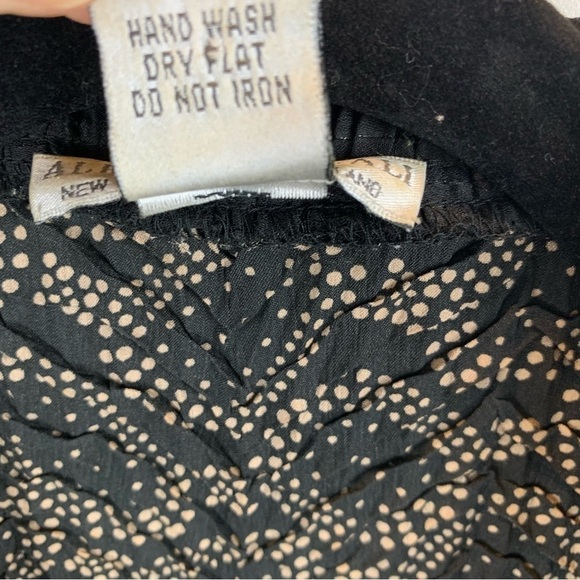 Alberto Makali Vintage Gothic Bohemian Black Chiffon Blouse Top Women's sz M - Picture 8 of 8